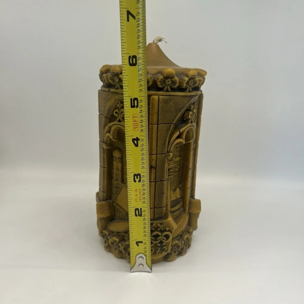 Vintage 1972 Germany Olympic Munich Relief Sculptural Hand Carved Candle